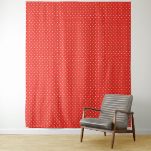 Tapete De Parede Fundo vermelho contínuo com padrão de bolinhas