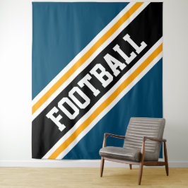 Tapete De Parede FUTEBOL Frio-preto Azul-preto-amarelo-escuro