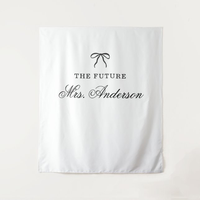 Tapete De Parede Future Mrs. Custom Bridal Shower Backdrop (Frente)
