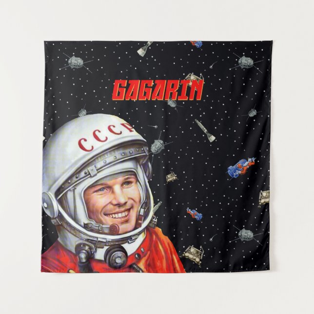 Tapete De Parede Gagarin - Onda soviética, Arte espacial Gagarin (Frente)