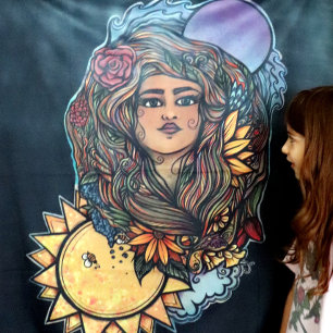 Tapete De Parede Gaia mãe Deusa da Terra Tarot o Mundo