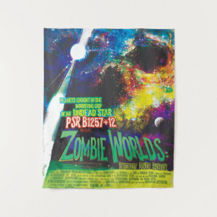 Tapete De Parede Galáxia de Horrores do Dia das Bruxas do Zombie Wo