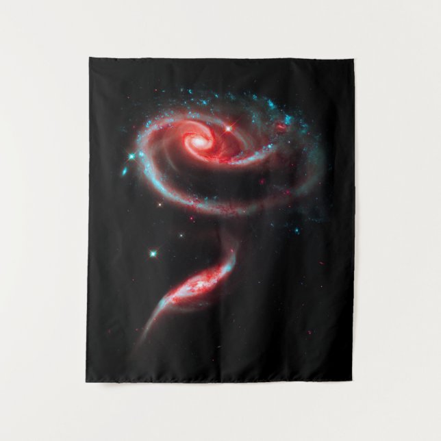 Tapete De Parede Galaxy Rosa Vermelho Médio (Frente)