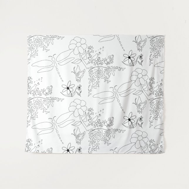 Tapete De Parede Garden Life DIY Paint it (Frente (Horizontal))