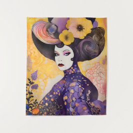 Tapete De Parede Garganta Arraste Rainha Klimt Estilo