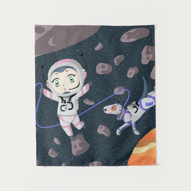 Tapete De Parede Garota Asteroide (Frente)