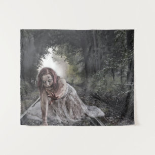 Tapete De Parede Garota zumbi no bosque