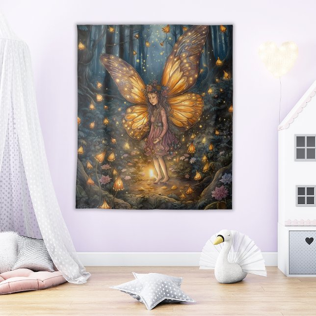 Tapete De Parede Garotos de Fada Magia ou Muro de Sala de Enfermeir (Magical Fairy Art Kids or Nursery Room Wall Tapestry
)