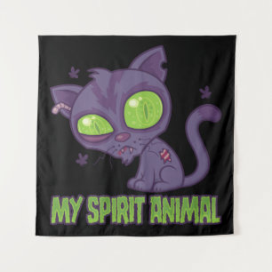 Tapete De Parede Gatinho Zumbi é Meu Animal Espiritual