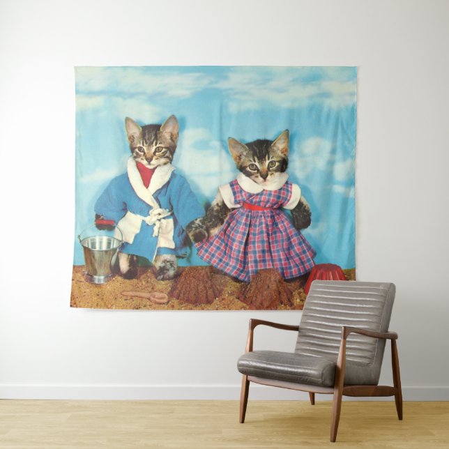 Tapete De Parede gatinhos de mesa na praia (In Situ (Horizontal))