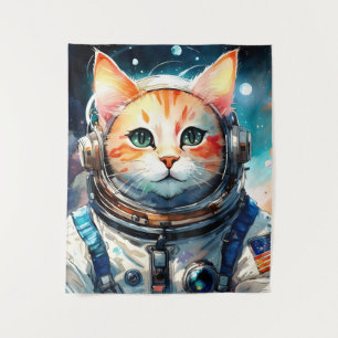 Tapete De Parede Gato Astronauta Adorável
