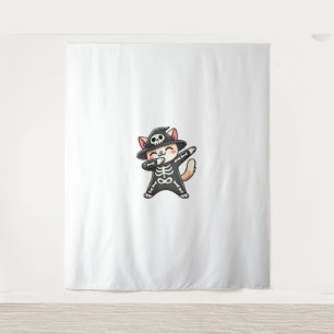 Tapete De Parede Gato Halloween Skeleton Cuide Kids