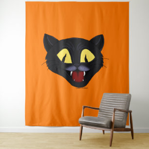 Tapete De Parede Gato Preto de Halloween
