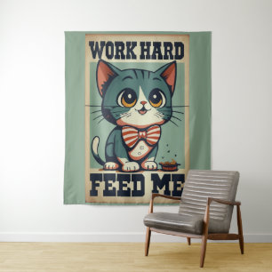 Tapete De Parede Gato Vintage Antigo do Duro de Trabalho