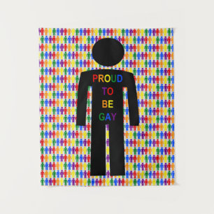 Tapete De Parede Gay LGBTQ Homem Silhuette e Rainbow Men