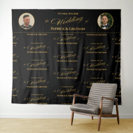 Tapete De Parede Gay Men Wedding Step and Repeat Photo Backdrop