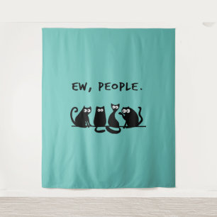 Tapete De Parede Gente nojenta gatos pretos engraçadinhos Meow 