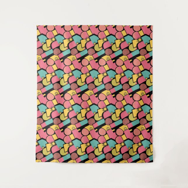 Tapete De Parede "Geometria de Fizz Pop" (Frente)