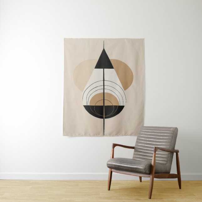 Tapete De Parede Geometria Simbólica Espiritual em Estilo Mínimo (In Situ)