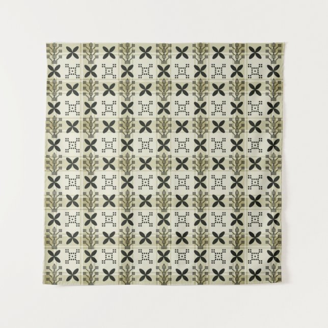 Tapete De Parede Geometric Seamless pattern background. Batik desig (Frente)