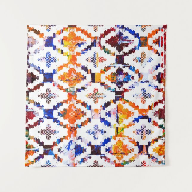 Tapete De Parede Geometric texture pattern with watercolor effectab (Frente)