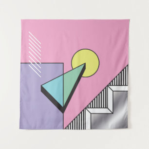 Tapete De Parede Geométrico Pós-moderno: Composição Abstrato