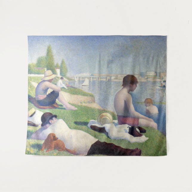 Tapete De Parede Georges Seurat - Bathers em Asnieres (Frente (Horizontal))