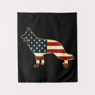 Tapete De Parede German shepherd de Sinalizador Rustic USA