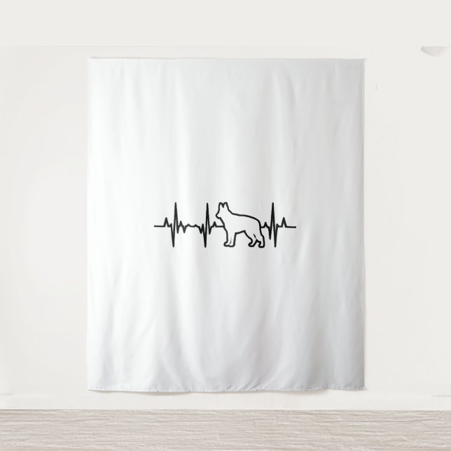 Tapete De Parede German Shepherd Heartbeat (Frente)