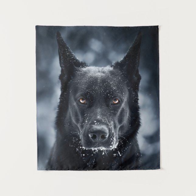 Tapete De Parede German shepherd Preto (Frente)