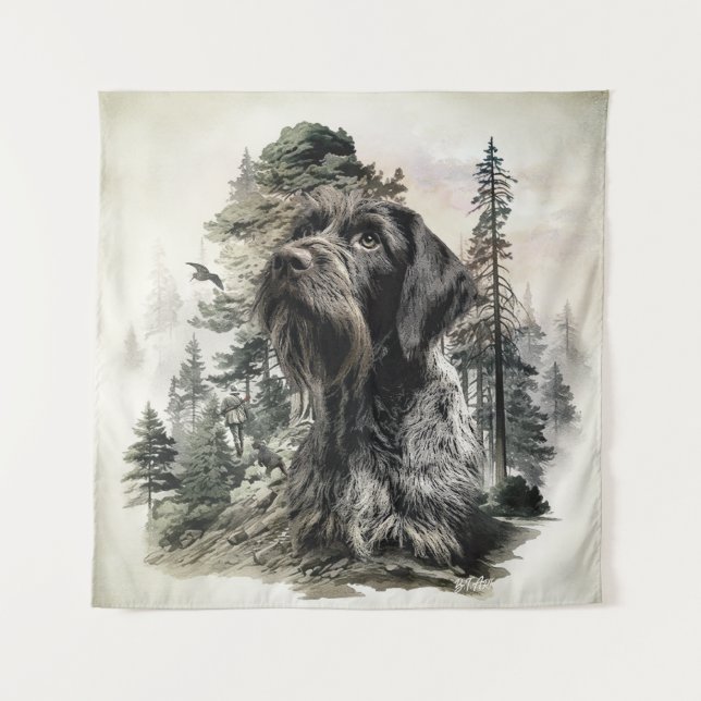 Tapete De Parede German Wirehaired Pointer (Frente)