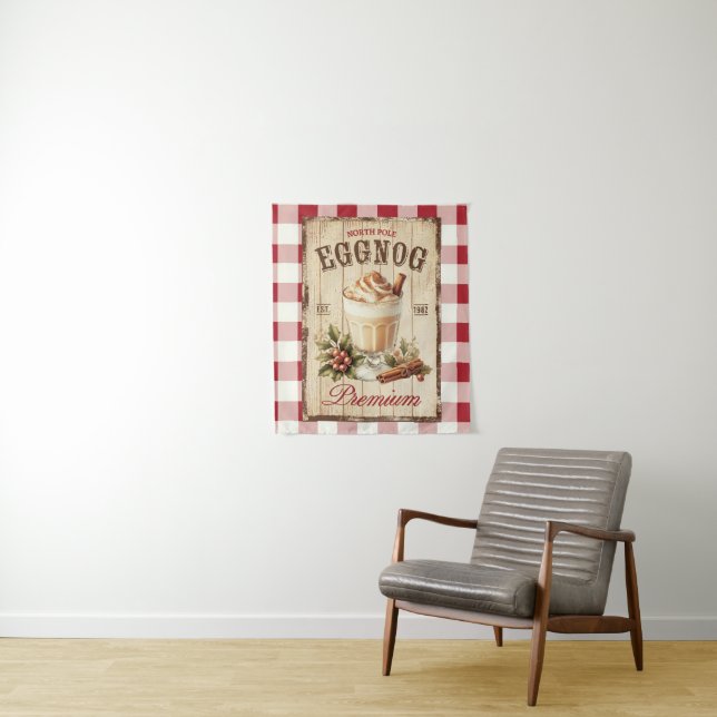 Tapete De Parede Gingham bonito, vermelho e branco, polo norte Eggn (In Situ)