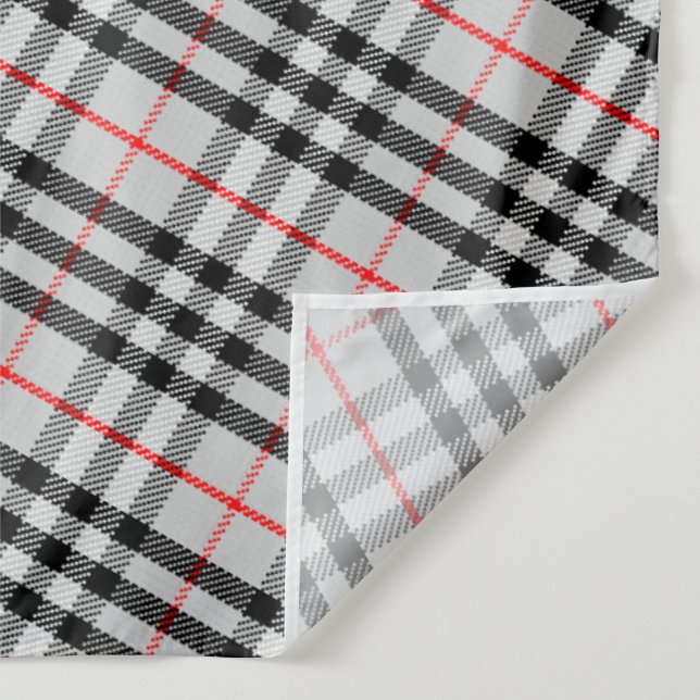 Tapete De Parede Gingham Vermelho Branco Negro | Tecido verificado  (Detalhe)