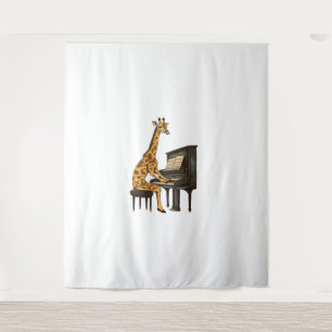 Tapete De Parede Girafa Bonita Tocando Piano Girafas Músicas