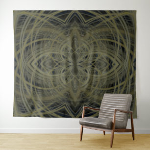 Tapete De Parede Girar em 4D cinza de ouro elétrico Lotus, preto,