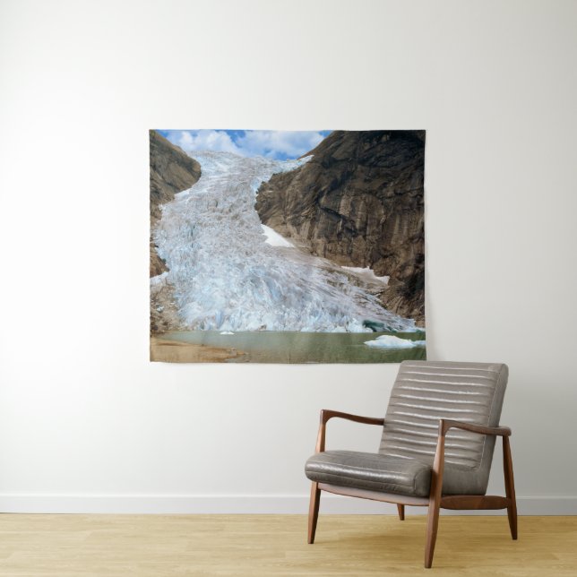 Tapete De Parede Glaciar Briksdal em 1984. (In Situ (Horizontal))