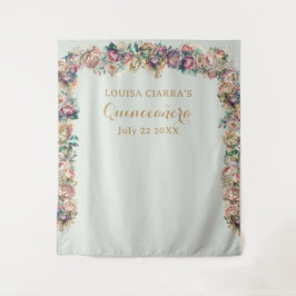 Tapete De Parede Glamoré Dourado Peony Quinceanera