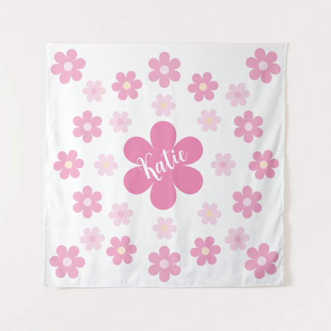 Tapete De Parede  Glamour de Flor Rosa- (Frente)