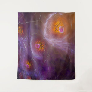Tapete De Parede Glowing Cellular Network Abstract Art