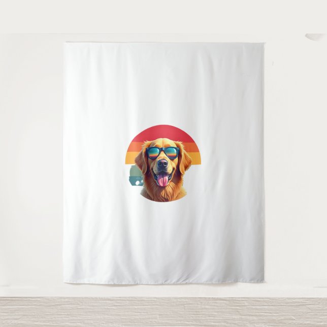Tapete De Parede Golden Retriever for Kids Boys Girls Sunglasses Pe (Frente)