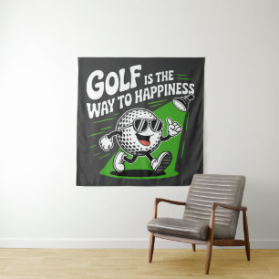 Tapete De Parede Golfe é o caminho para a felicidade
