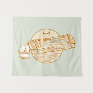 Tapete De Parede Goma de mascar com sabor a sardinha peixe engraçad