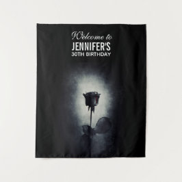 Tapete De Parede Goth Black Rose Sangrando Macabro Aniversário