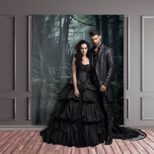 Tapete De Parede Gótica Moody Dark Forest Twilight Rock Path XLarge