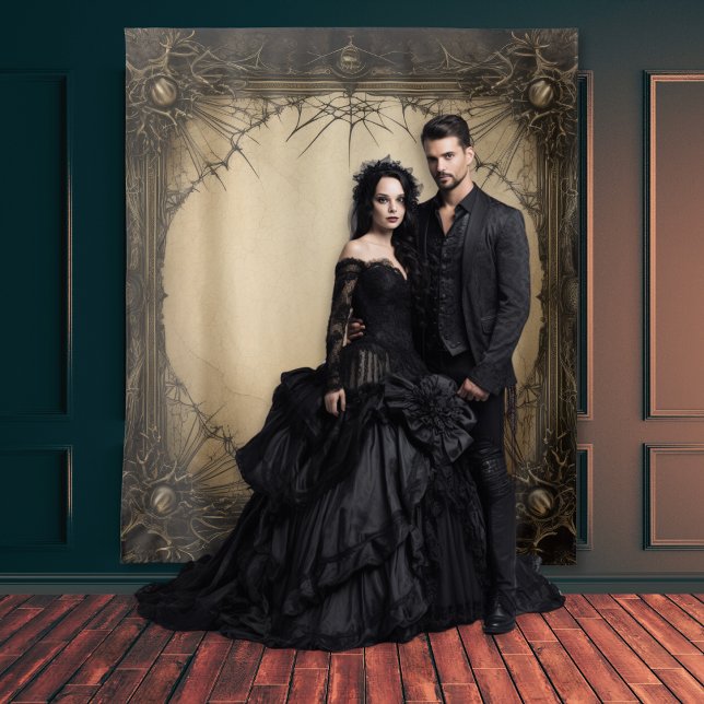 Tapete De Parede Gótica - Preto Escuro Escuro e Antigo Filigre de M (Criador carregado)