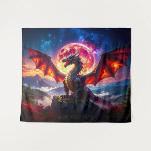 Tapete De Parede Grade de Dragão 001