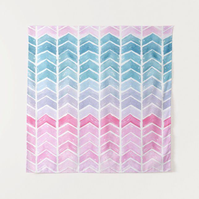 Tapete De Parede Gradient Chevron: Padrão De Arenque De Arenque De  (Frente)