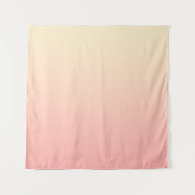 Tapete De Parede Gradiente de Amarelo Claro e Rosa (Frente)