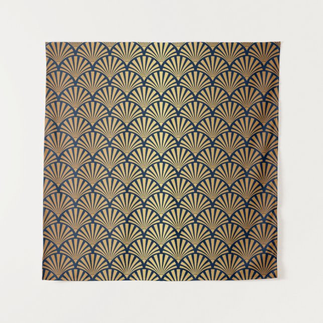 Tapete De Parede Gradiente Dourado: Deco de Arte Sem Costura (Frente)