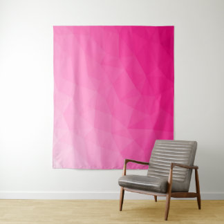 Tapete De Parede Gradiente Rosa Quente Padrão de Malha Geométrica